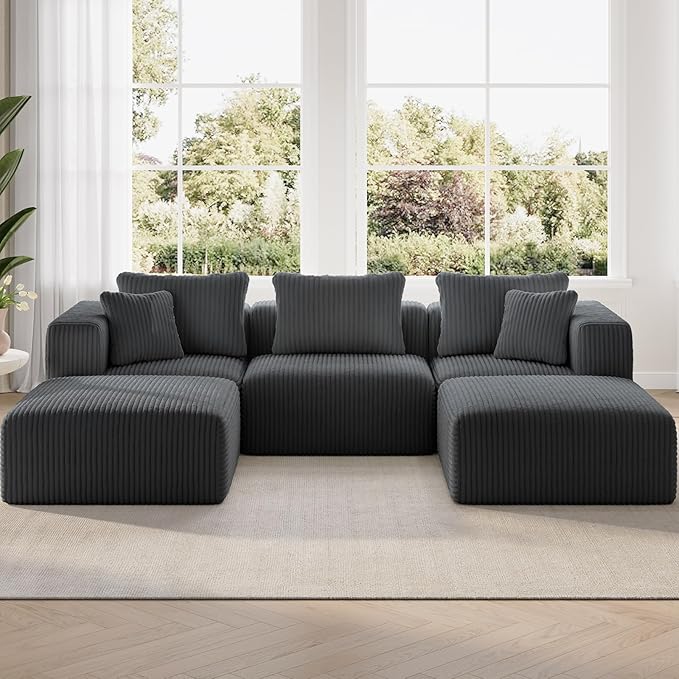 Novilla 106" Modular Sectional Sofa, Modern Cloud Sectional Couch