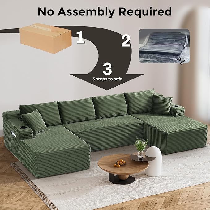 133" Oversized Cloud Boneless Sofa Couch
