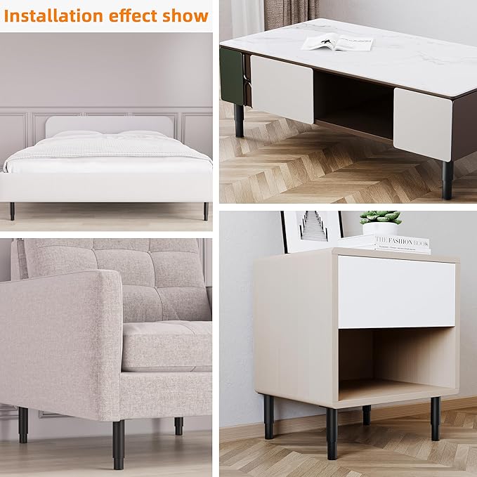 Metal Adjustable Furniture Legs 5.12-9.45 inch, Wlrrcwdttc Sofa Legs Cabinet