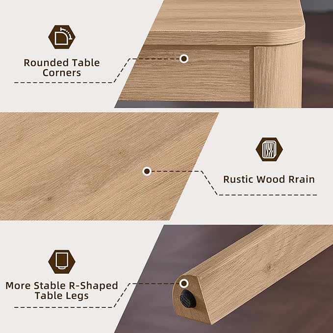 Joaxswe Farmhouse Nesting Tables Set of 3, Nesting Side Tables