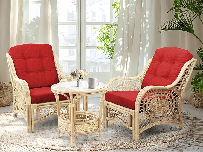 Malibu Lounge Living Accent Armchair Natural Rattan Wicker Handmade Design