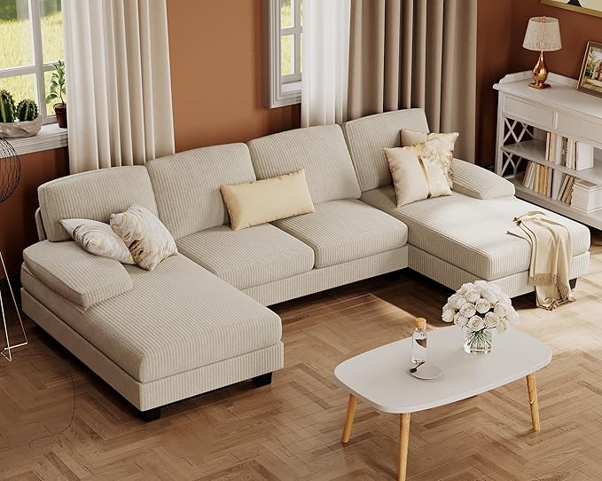 Furmax Sectional Couches for Living Room, U-Shaped Sofa Couch