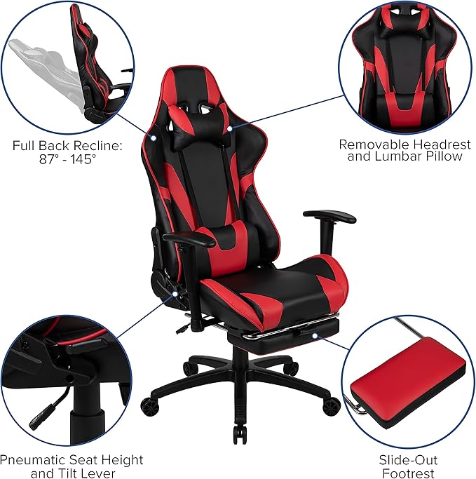 Flash Furniture X30 Gaming Chair Racing Office Ergonomic Computer Chair