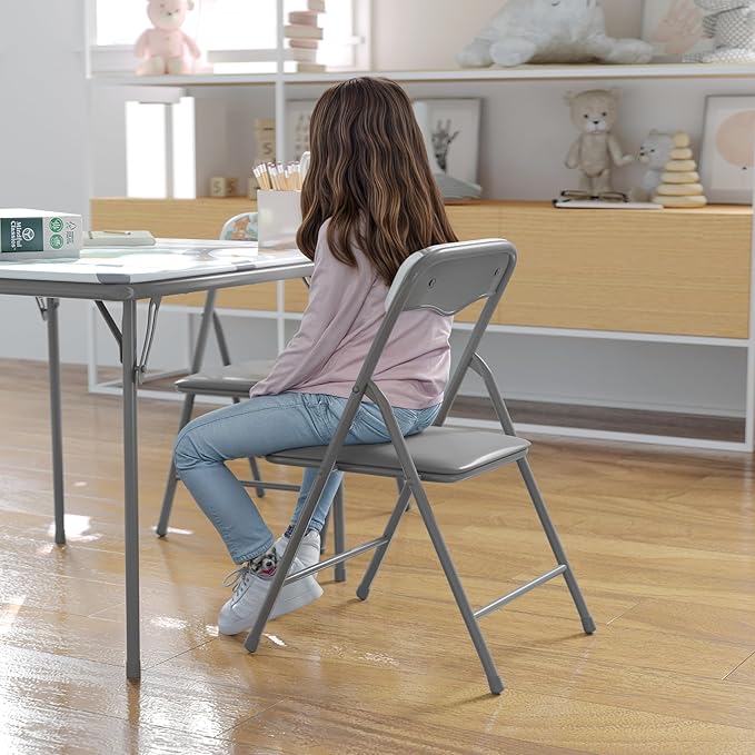 Flash Furniture Mindy Kids 5-Piece Folding Square Table and Chairs Set