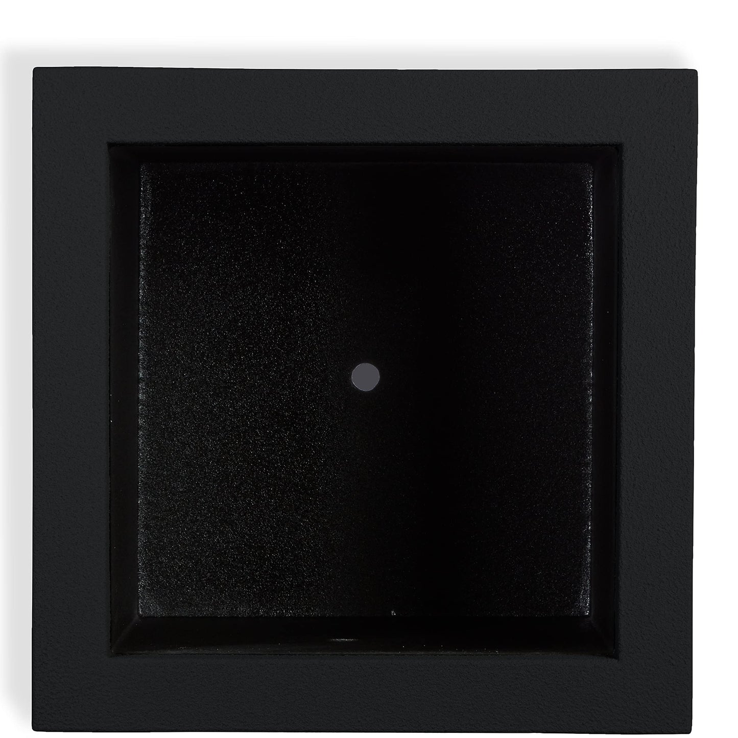 PolyStone Monterray Modern Outdoor/Indoor Square Planter - 23" x 23" x 19" H - Lightweight Weather Resistant Stone-Look Resin Planter - Commercial & Residential - Black