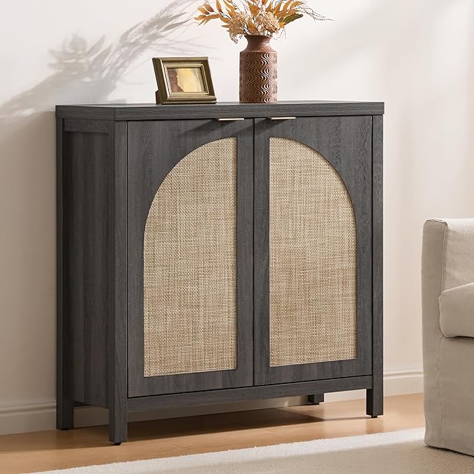 SICOTAS Rattan Sideboard Buffet Cabinet