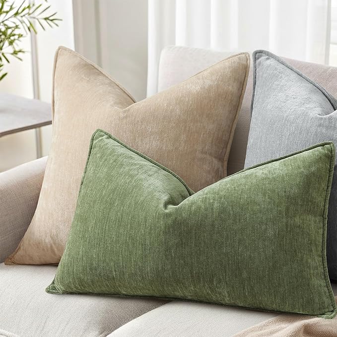 decorUhome Summer Couch Throw Pillow Covers 12x20 Set of 2, Decorative Soft