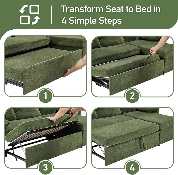 VINGLI Convertible Sofa Bed Couches
