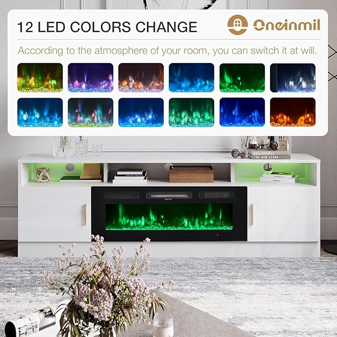 oneinmil 70" Fireplace TV Stand