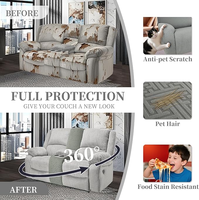 100% Waterproof Sectional Recliner Couch Covers