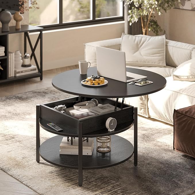 FABATO Round Lift Top Coffee Table
