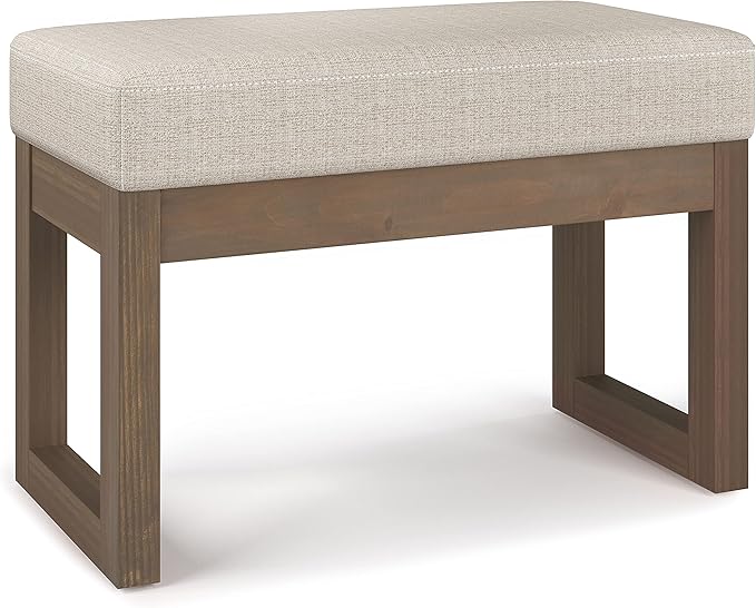 SIMPLIHOME Milltown Small Ottoman Bench