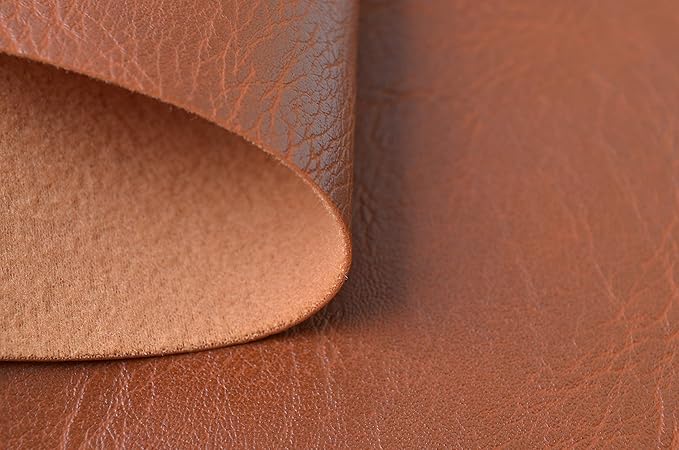 Wento Thick 2 Yard Faux Leather Fabric Soft Skin Grain PU Leather Fabric
