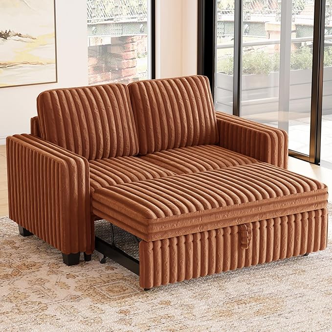Belffin Corduroy Sectional Sleeper Sofa