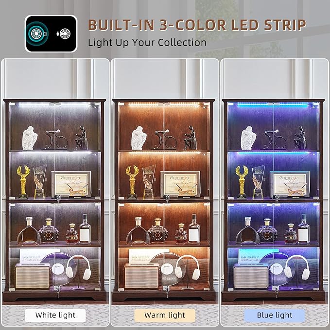 LELELINKY Farmhouse Display Cabinet