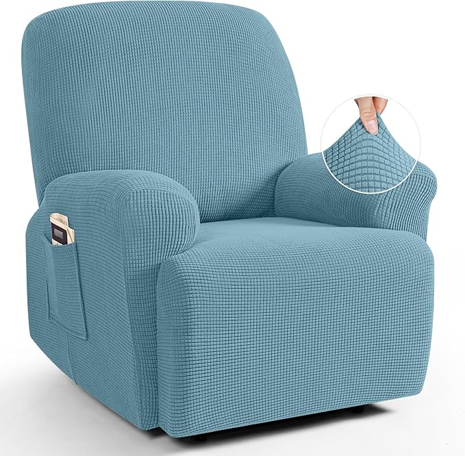TAOCOCO Recliner Cover 4-Pieces, Recliner Stretch Sofa Slipcover, Recliner