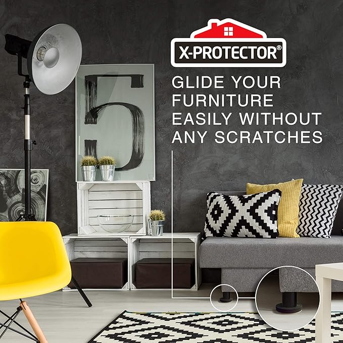 Felt Furniture Sliders Hardwood Floors X-PROTECTOR – 24 PCS 2 1/2 inch
