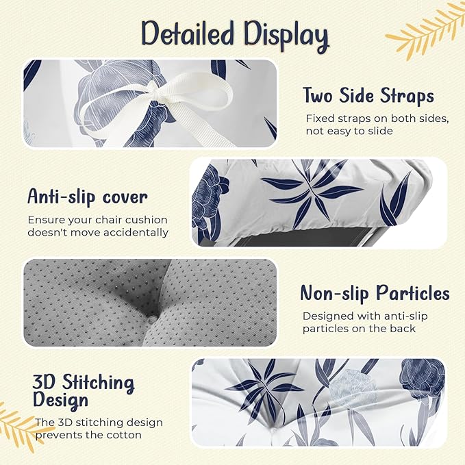 Outdoor Chaise Lounge Chair Cushion 75.1 x 22.8 x 4.7 Inches 100% Waterproof