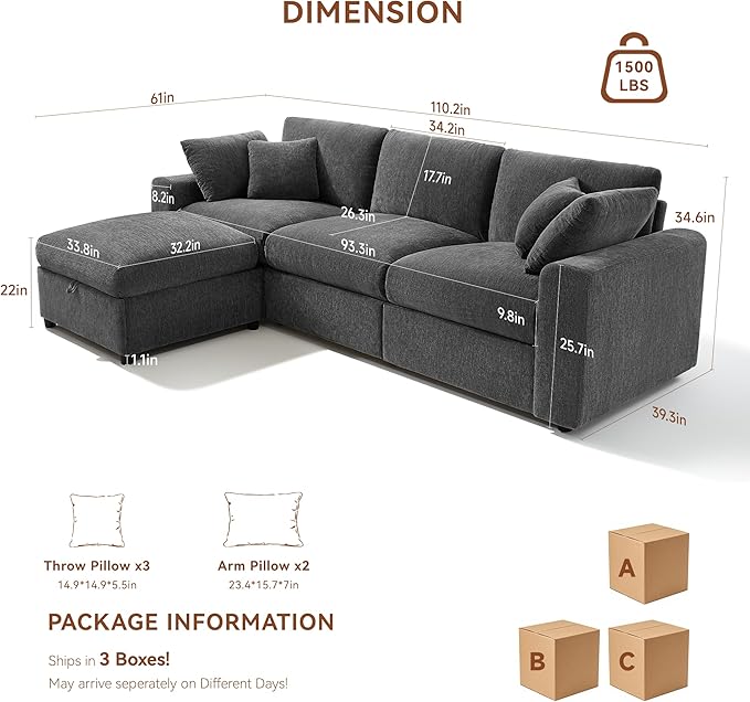 Ihanherry Cloud Sectional Couches