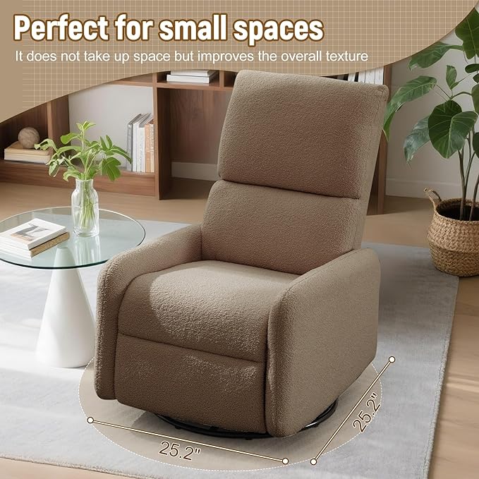 Korser 360° Rocking Chair, Nursery Rocker Chair