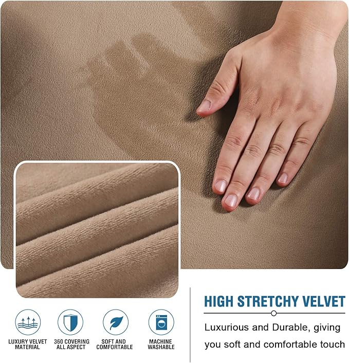 H.VERSAILTEX Real Velvet Futon Cover Armless Sofa Covers Sofa Bed Covers