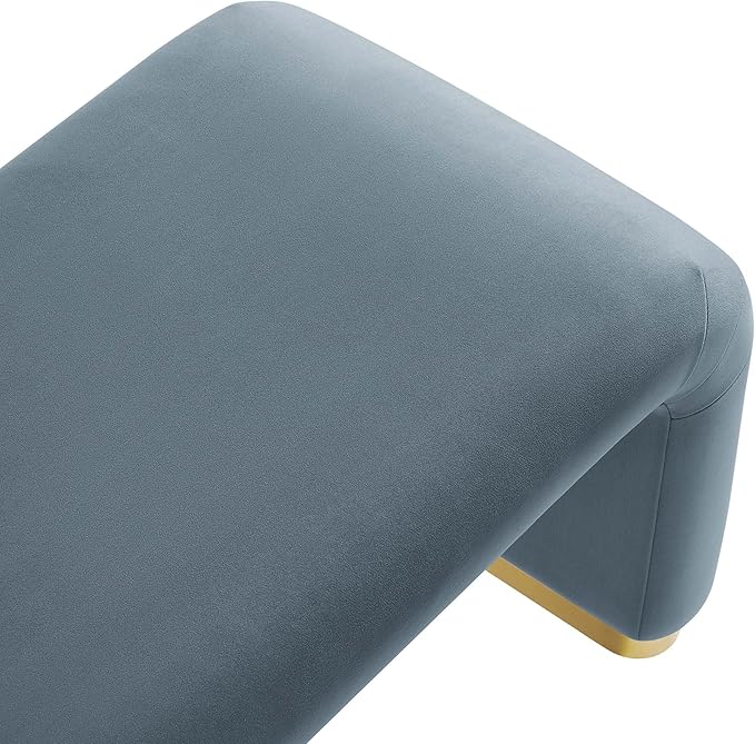 Modway EEI-6734-BRA-CAB Koda Performance Velvet Waterfall Long Bench, Brass