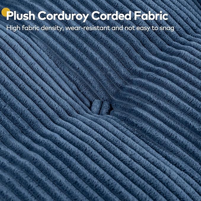 Convertible Corduroy Floor Sofa, 3-in-1 Folding Lazy Sofa Bed