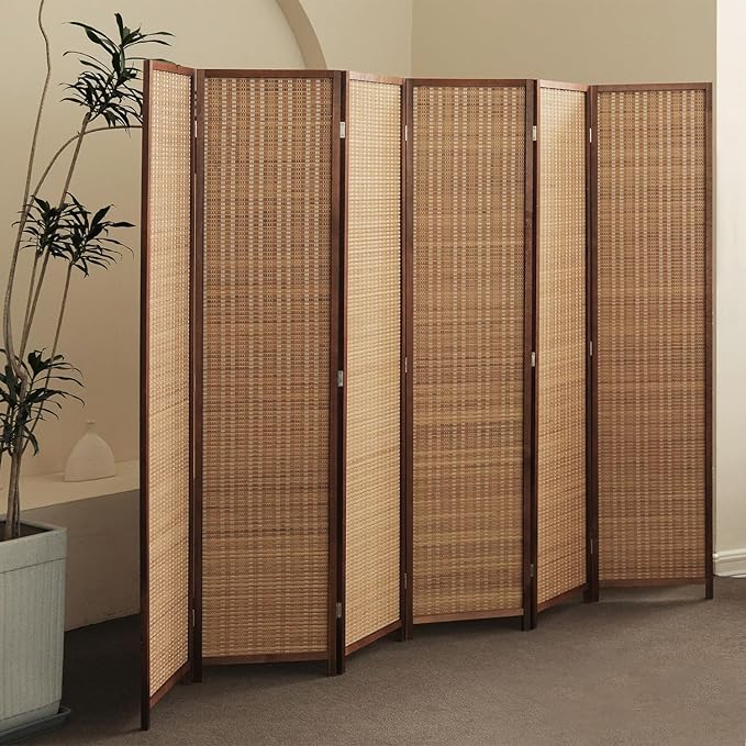 Furnnylane 6 Panel Bamboo Room Divider