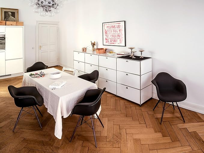Modern Storage Cabinet White H, Home Office Cabinet, Versatile Free-Standing