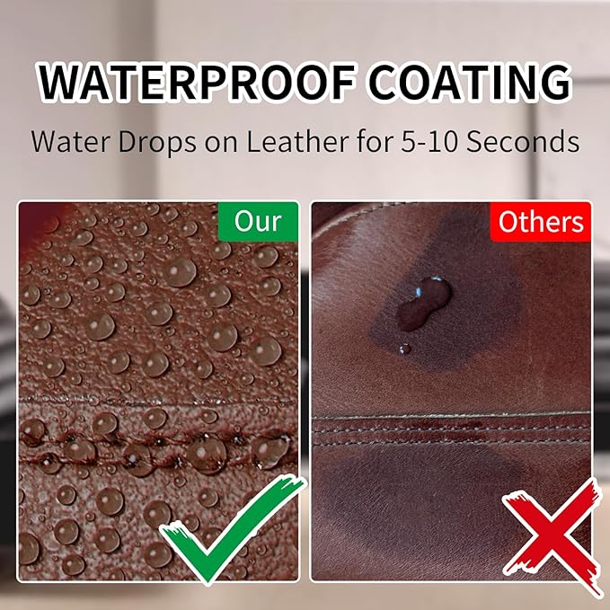 Leather Recoloring Balm, 8.5oz Leather Color Restorer, Medium Brown Leather
