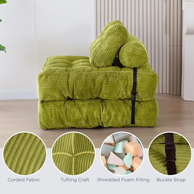 MAXYOYO Folding Sofa Bed, Convertible Sleeper Chair