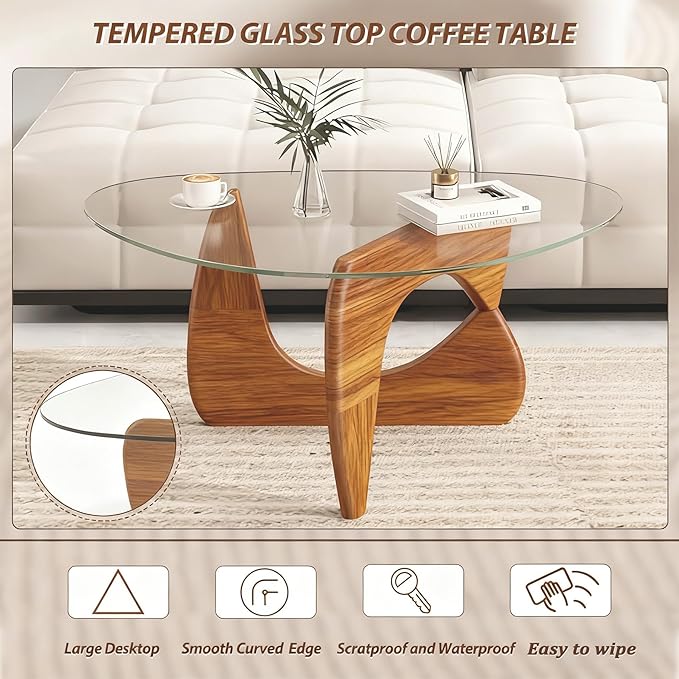 Coffee Table for Living Room, Mid Century Modern Coffee Table