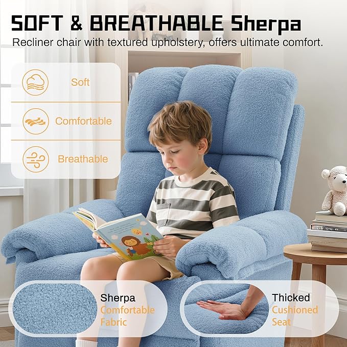 Korser Recliner Chair, Swivel Rocker Recliner Chair