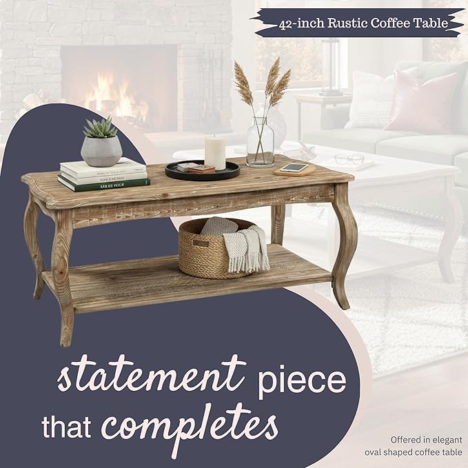 Alaterre Furniture Austerity 42-Inch Rustic Coffee Table