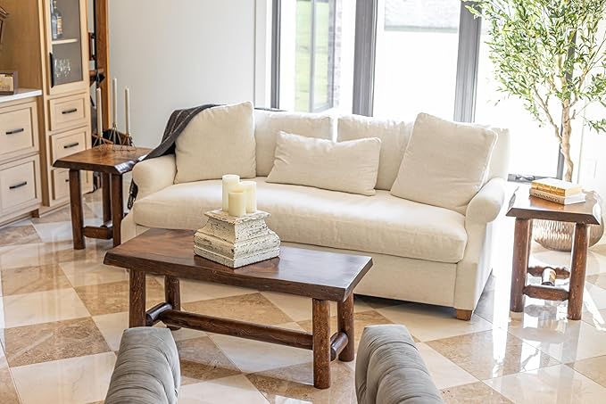Live Edge Wood Cabin Style Log Pine and Cedar Coffee Table Living Room Decor