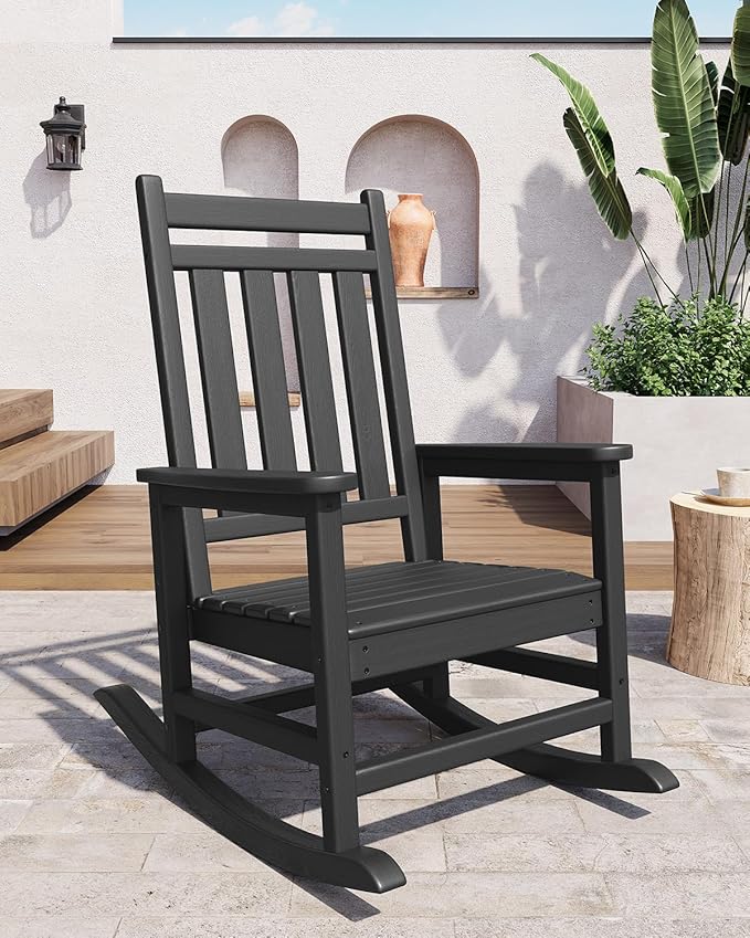 GarveeLife Poly Lumber Rocking Chair Outdoor Set of 4