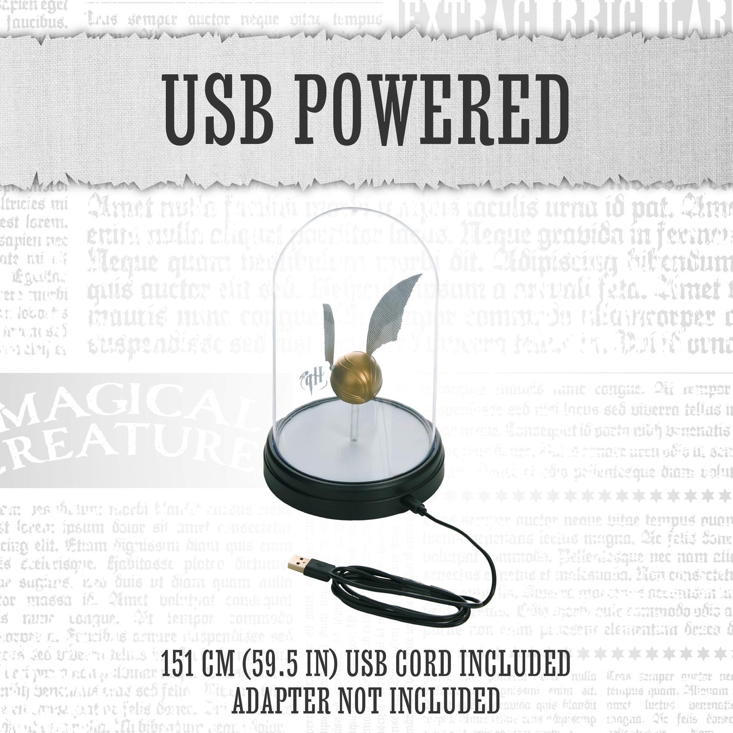 Harry Potter Levitating Golden Snitch Light, Touch Activated Desk Lamp Accessories, Officially Licensed Harry Potter Decor Gifts & Collectibles