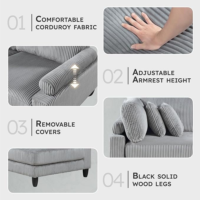 Lexicon 120 Inch Modular Sectional Sofa