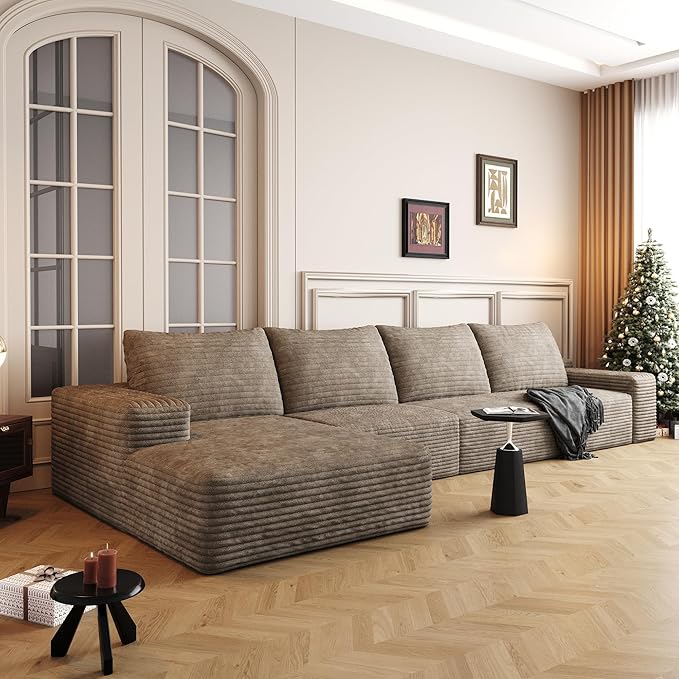 136" Sectional Couches for Living Room Cloud Couch Sofa