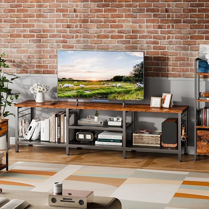 Furologee TV Stand for TVs up to 70 Inch, 63 Inch Entertainment Center