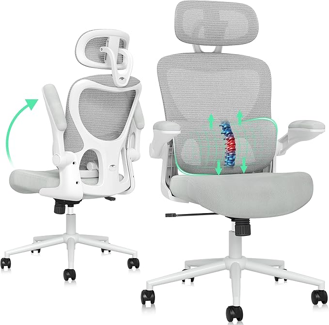 SUNNOW Ergonomic Office Chair, Comfy Mesh Desk Chair, High Back Computer Gaming