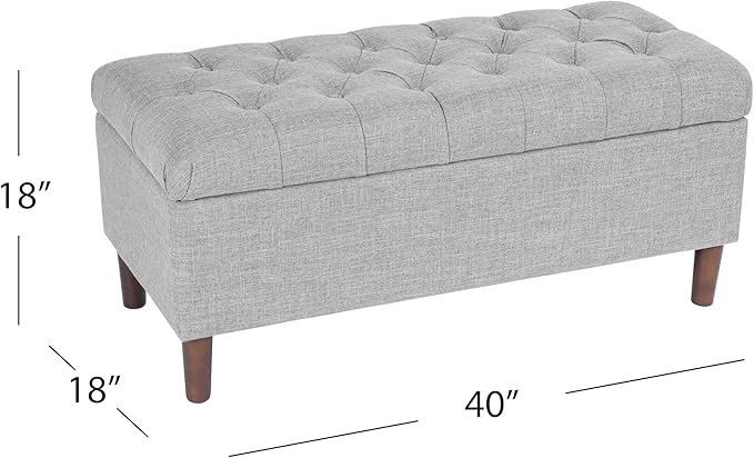 Homepop Home Decor | Tufted Ainsley Button Storage Ottoman Bench