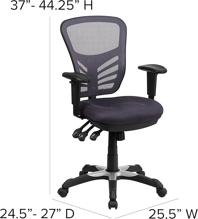 Flash Furniture Nicholas Mid-Back Swivel Office and Gaming Chair, Ergonomic