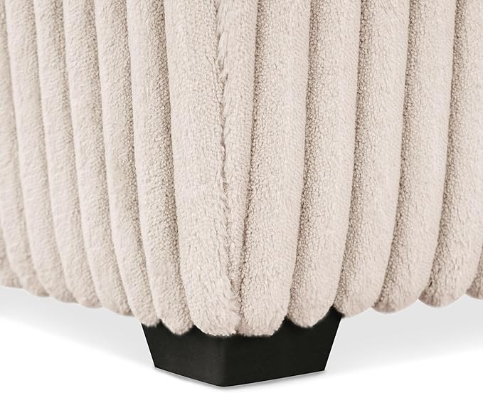 Furniture of America Lennox Modern Chenille 17-inch Square Storage Ottoman