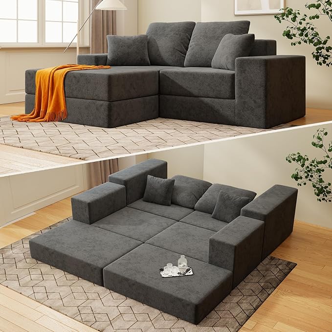 Cloud Modular Sectional Sofa, Comfy Boneless Couch