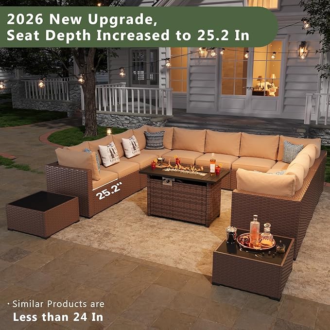 Aoxun 15 Piece Patio Furniture Set