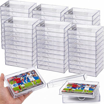 Zonon 6 Pieces Clear Deck Case, Card Organizer Compatible with MTG TCG Plastic Playing Card Case baseball Trading Deck Collection Box Holder for Game Cards Storage