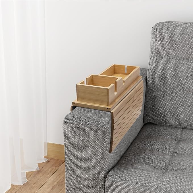 Bamboo Sofa Armrest Tray