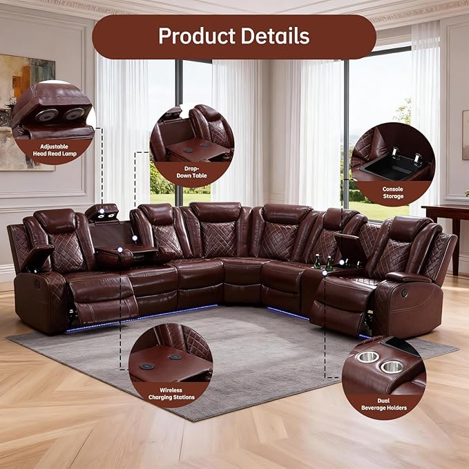 Power Reclining Sectional Sofa