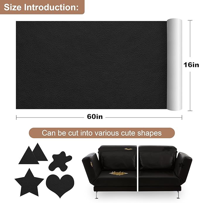 ONine Leather Repair Patch, Self-Adhesive Couch Patch, Car Seats
